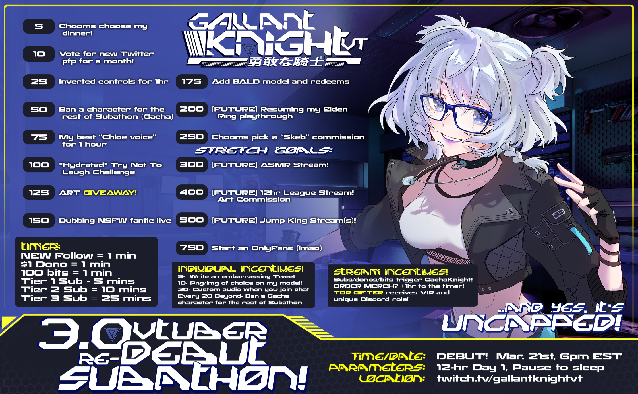 GallantKnight Re-Debut Subathon GallantKnight Re-Debut Subathon