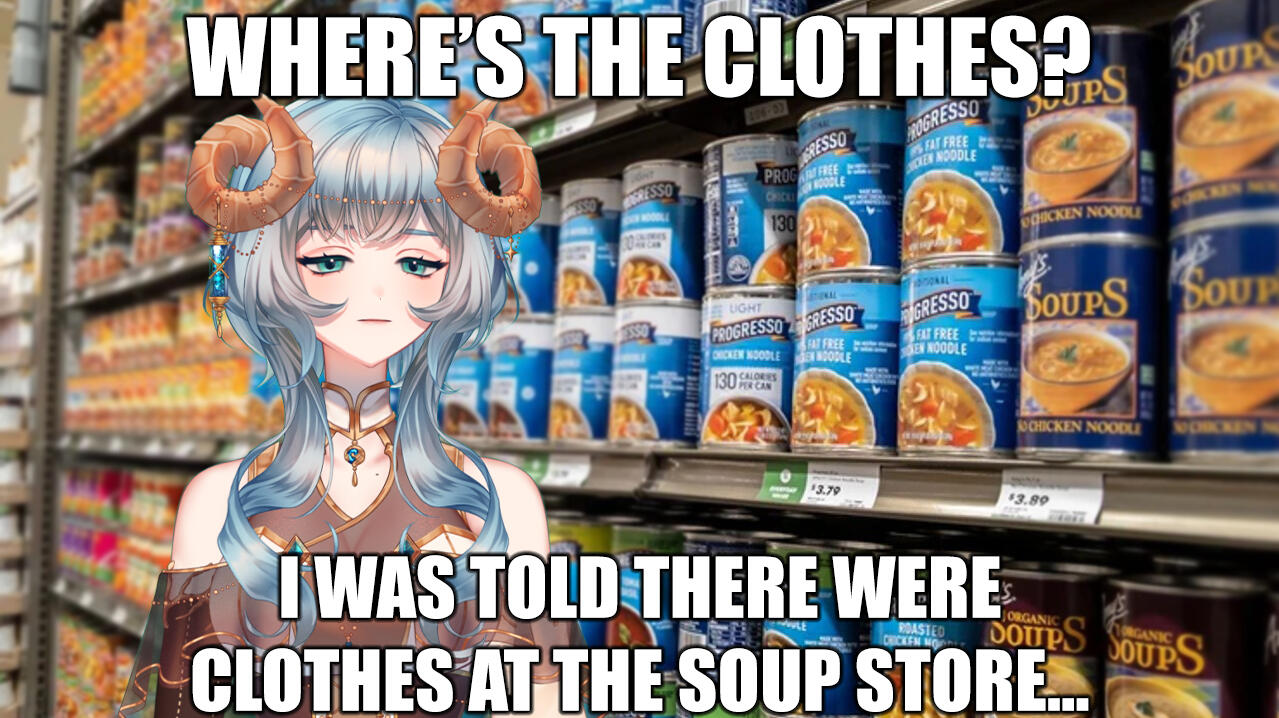 Clothes at the soup store Clothes at the soup store