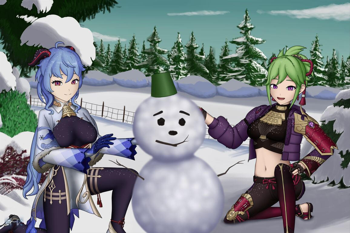 Ganyu and Shinobu Ganyu and Shinobu